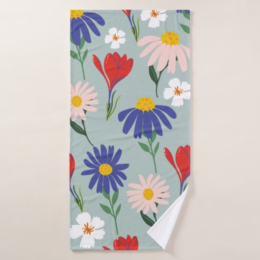 motif Abstrait à ressort transparent avec flo colo (Serviette de bain)