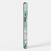 Motif Abstrait blanc Turquoise rose (Côté droit)