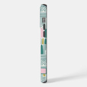 Motif Abstrait blanc Turquoise rose (Côté gauche)