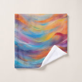 Motif Abstrait bleu clair (Gant de toilette)