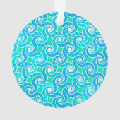 motif Abstrait - Bleu, Jade vert & Blanc (dos)
