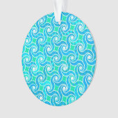 motif Abstrait - Bleu, Jade vert & Blanc (devant)