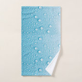 MOTIF ABSTRAIT BLEU RAINDROP DEW WET (Serviette à main)