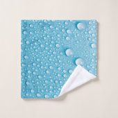 MOTIF ABSTRAIT BLEU RAINDROP DEW WET (Gant de toilette)