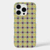 Motif Abstrait, bleu, rouge, beige, coque iphone (Verso)