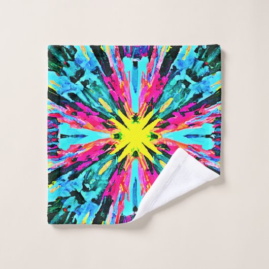 Motif Abstrait coloré (Gant de toilette)