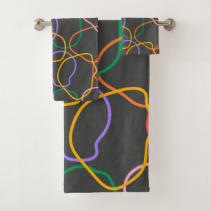 Motif Abstrait coloré Wavy Lines
