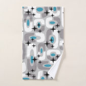 Motif Abstrait Cosmique Moderne Rétro du Milieu du (Serviette à main)
