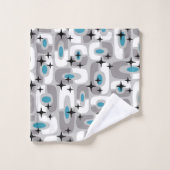 Motif Abstrait Cosmique Moderne Rétro du Milieu du (Gant de toilette)