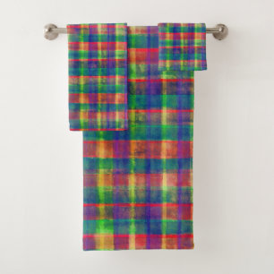 Motif Abstrait couleur aquarelle plaid