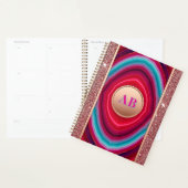 Motif Abstrait d'Agate Vibrant avec Paillettes (Devant avec enveloppe)