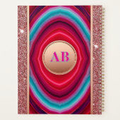 Motif Abstrait d'Agate Vibrant avec Paillettes (Dos)