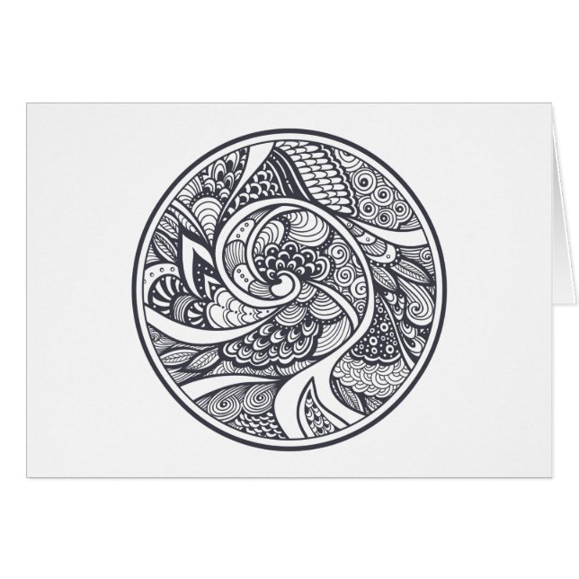 Motif abstrait dans le style de Zen-Griffonnage (Devant horizontal)