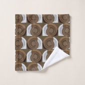 Motif Abstrait de Coquilles d'Escargot (Gant de toilette)