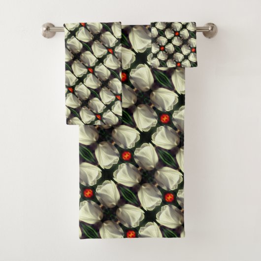 Motif Abstrait de la Fleur de Tulipe blanche (En situation)