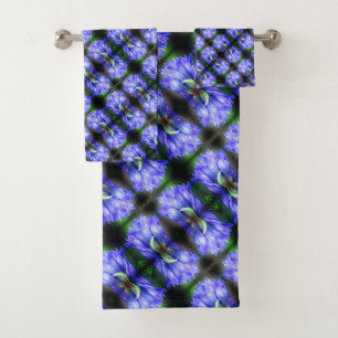 Motif Abstrait de la Fleur Gentienne Bleue