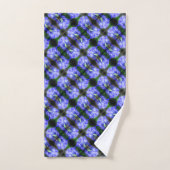 Motif Abstrait de la Fleur Gentienne Bleue (Serviette à main)