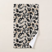 Motif abstrait de léopard bohème africain (Serviette à main)