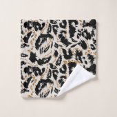 Motif abstrait de léopard bohème africain (Gant de toilette)
