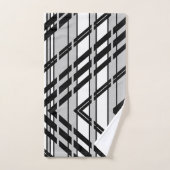 Motif Abstrait de ligne Skyline Black (Serviette à main)