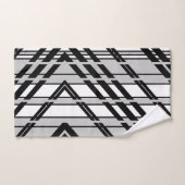 Motif Abstrait de ligne Skyline Black (Serviette à main)