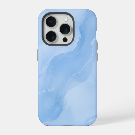 Motif Abstrait de Marbre Bleu Clair (Verso)
