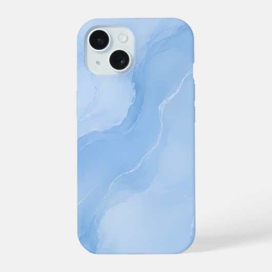 Motif Abstrait de Marbre Bleu Clair (Verso)