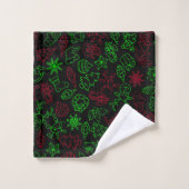 Motif Abstrait de Noël (Gant de toilette)