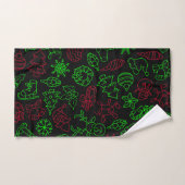 Motif Abstrait de Noël (Serviette à main)
