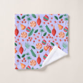 Motif Abstrait de Noël branché (Gant de toilette)