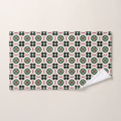 Motif abstrait de Noël funky boho rétro mignon (Serviette à main)
