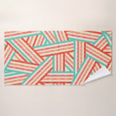 motif Abstrait de rayures colorées (Serviette de bain)