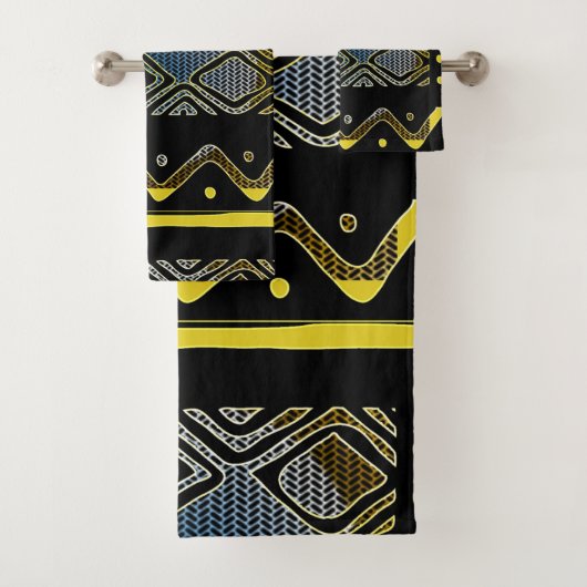 Motif Abstrait de tissu de boue Tribal Africain (En situation)