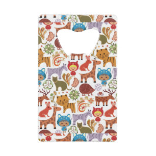 Motif abstrait d'enfant et d'animaux