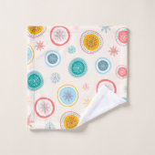 Motif Abstrait des flocons de neige de Noël (Gant de toilette)