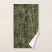 Motif Abstrait d'étincelles vert et or (Serviette à main)