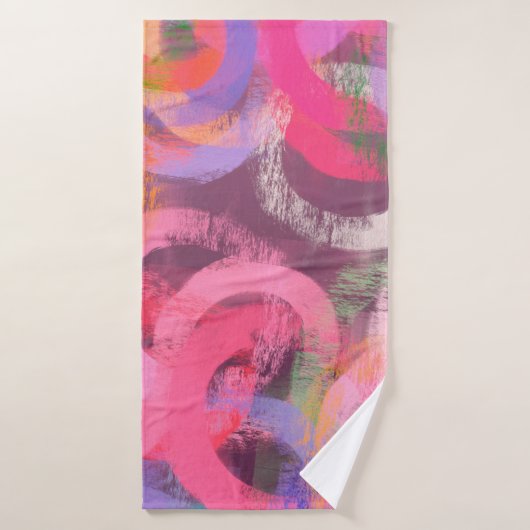 Motif abstrait fait main. Art moderne (Serviette de bain)