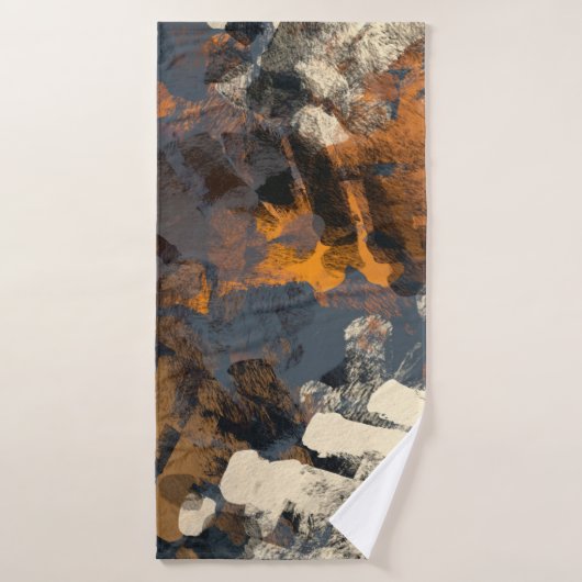 Motif abstrait fait main. Art moderne (Serviette de bain)