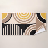 Motif abstrait géométrique moderne. Conception vin (Serviette de bain)