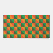 Motif Abstrait Géométrique Rétro Orange et Vert (Recto)