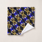Motif Abstrait Gras Bleu Pansy (Gant de toilette)