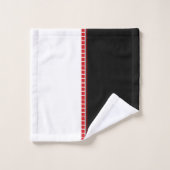 Motif abstrait gras noir blanc et rouge (Gant de toilette)