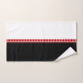 Motif abstrait gras noir blanc et rouge (Serviette à main)