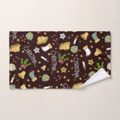 Motif Abstrait minimaliste de Noël (Serviette à main)