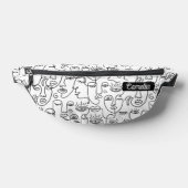 Motif abstrait moderne de visage en noir et blanc (Poser)