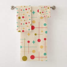 Motif Abstrait Moderne du Milieu du Siècle 29 Crèm