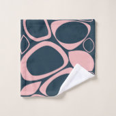 Motif Abstrait moderne et élégant Marine douce ros (Gant de toilette)