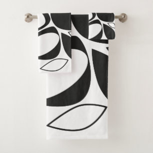 Motif Abstrait moderne et élégant noir blanc