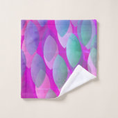 Motif Abstrait moderne | Magenta Purple Rose Turqu (Gant de toilette)