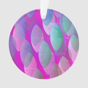 Motif Abstrait Moderne Magenta Violet Rose Turqu